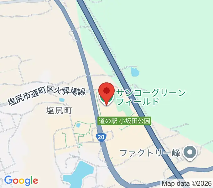 サンコーグリーンフィールドの地図