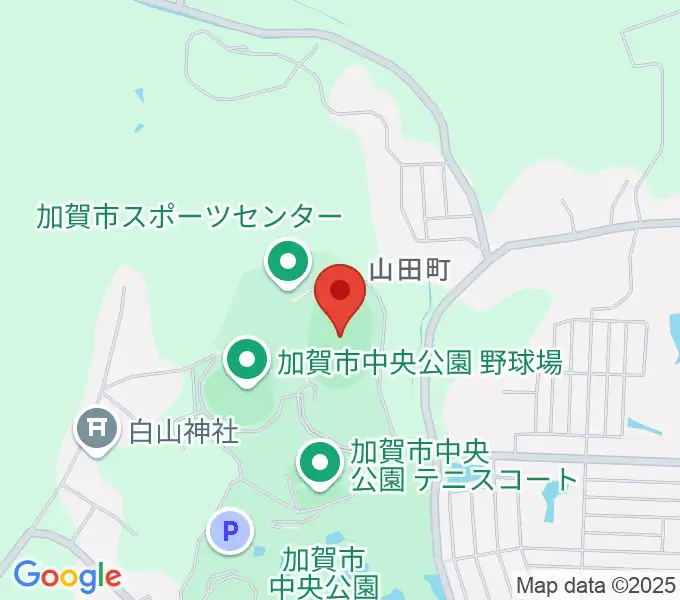加賀市陸上競技場の地図