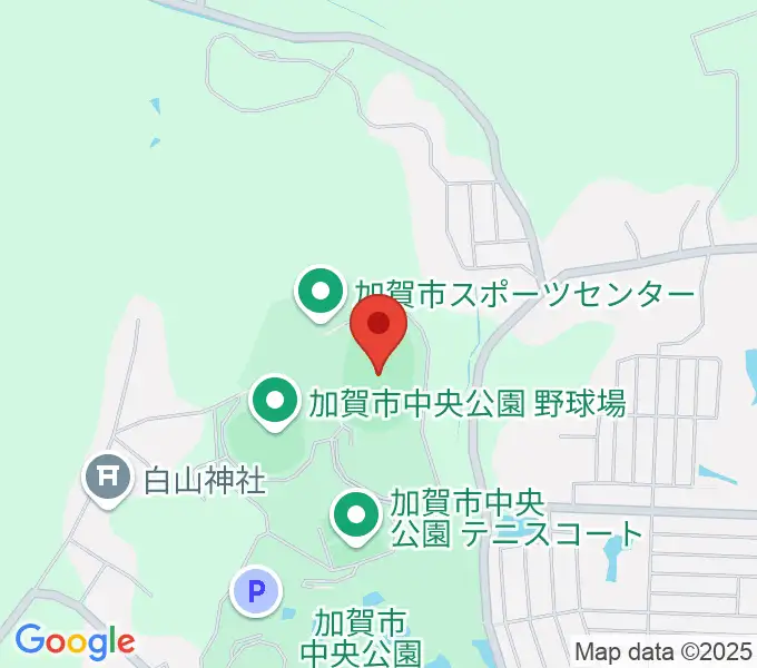 加賀市陸上競技場の地図