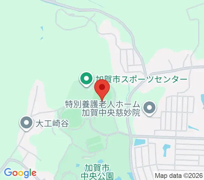 加賀市陸上競技場の地図