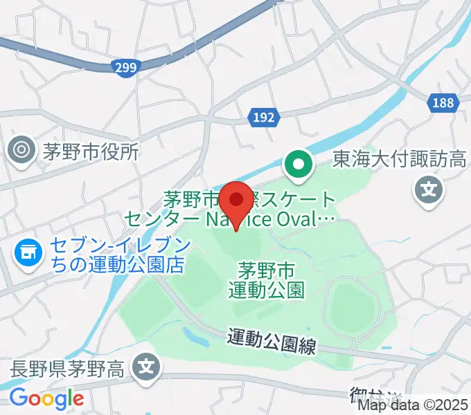 茅野市運動公園陸上競技場の地図