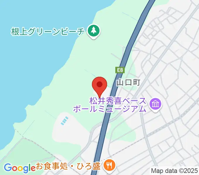 石川県サッカー・ラグビー競技場の地図
