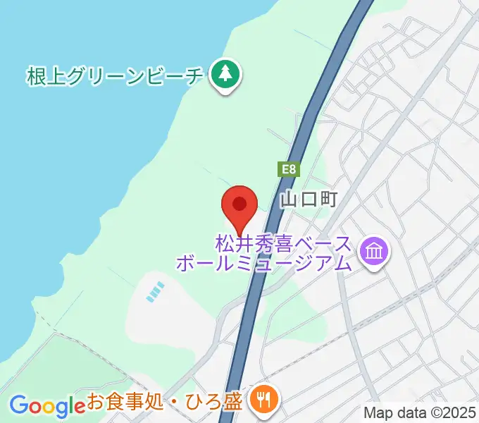 石川県サッカー・ラグビー競技場の地図