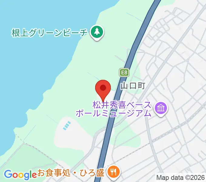 石川県サッカー・ラグビー競技場の地図