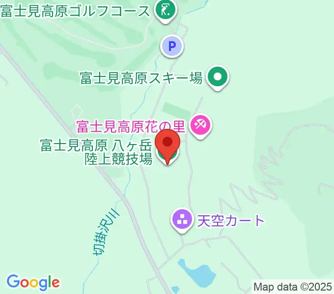 富士見高原八ヶ岳陸上競技場の地図