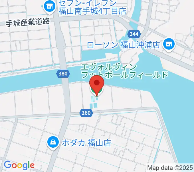 エヴォルヴィンフットボールフィールドの地図
