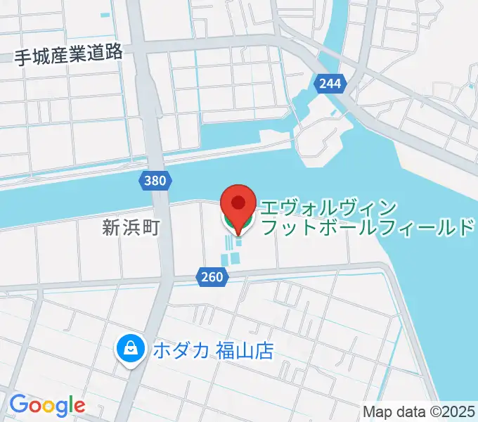 エヴォルヴィンフットボールフィールドの地図