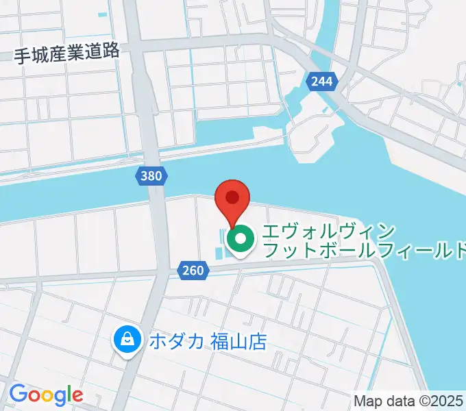 エヴォルヴィンフットボールフィールドの地図