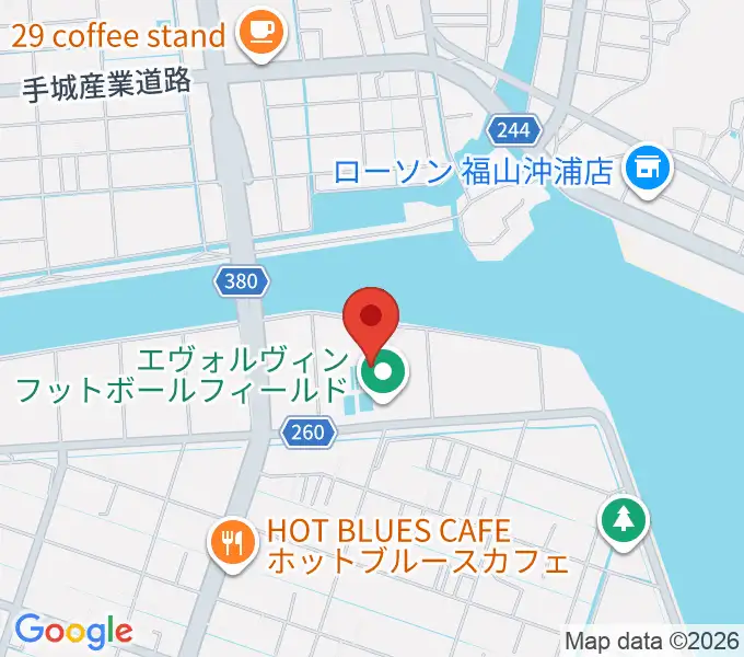 エヴォルヴィンフットボールフィールドの地図