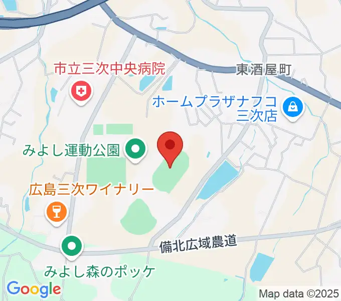 みよし運動公園陸上競技場の地図