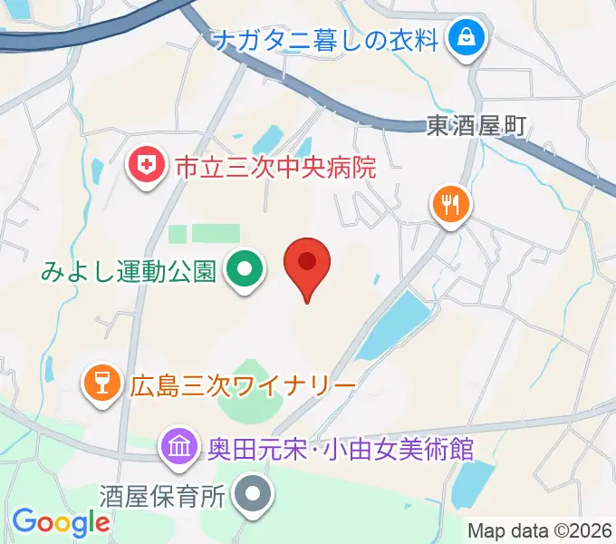 みよし運動公園陸上競技場の地図