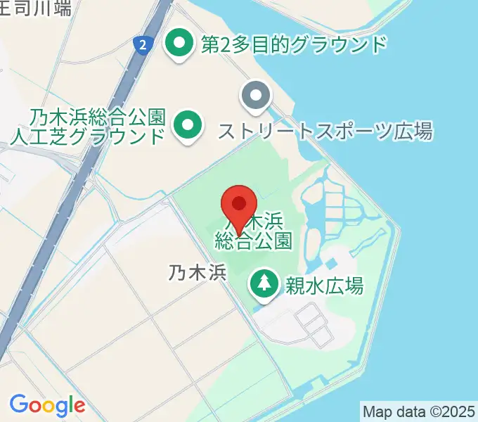乃木浜総合公園グラウンドの地図