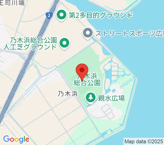 乃木浜総合公園グラウンドの地図