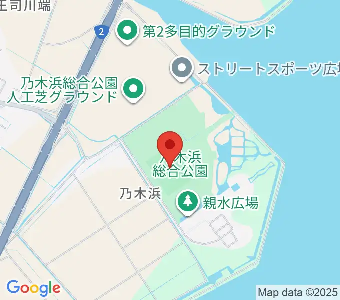 乃木浜総合公園グラウンドの地図