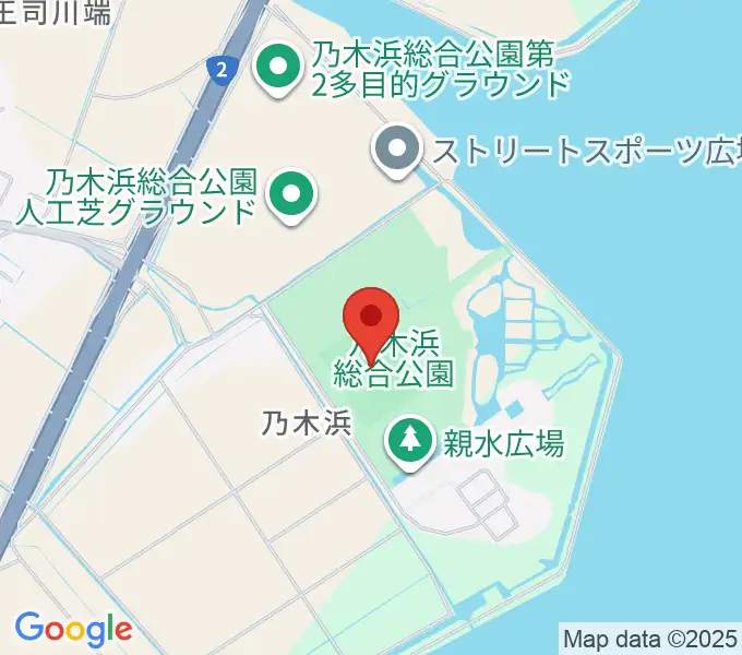 乃木浜総合公園グラウンドの地図