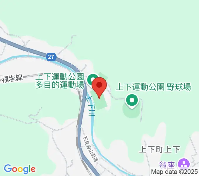 上下運動公園人工芝グラウンドの地図