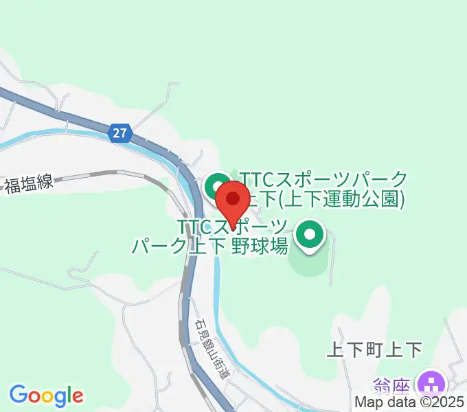 TTCスポーツパーク上下人工芝グラウンドの地図