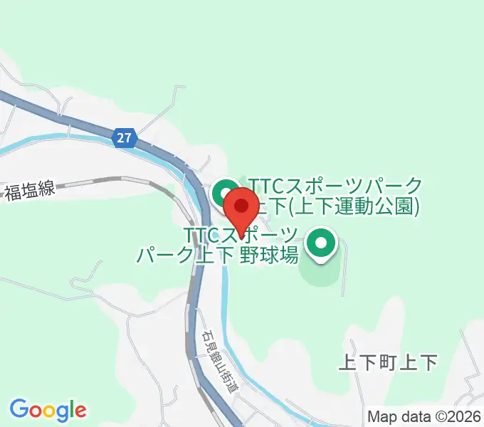 TTCスポーツパーク上下人工芝グラウンドの地図