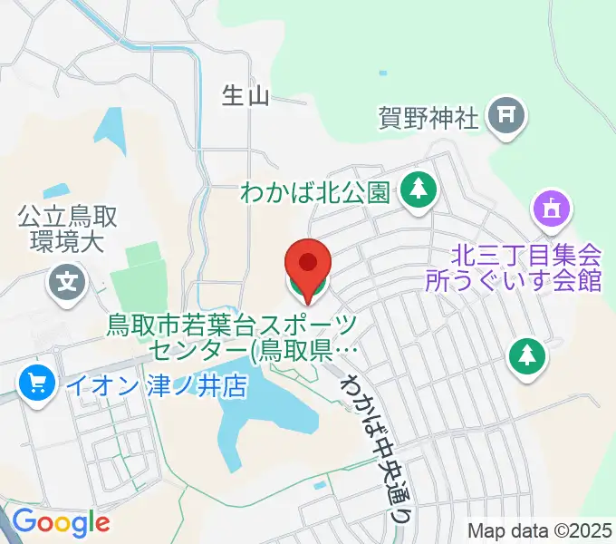 鳥取市若葉台スポーツセンターの地図