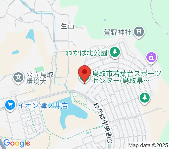 鳥取市若葉台スポーツセンターの地図