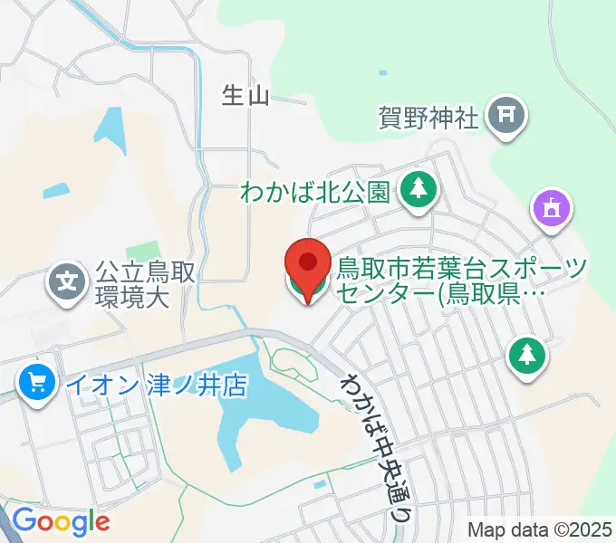 鳥取市若葉台スポーツセンターの地図