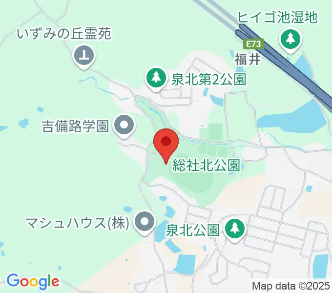 総社北公園陸上競技場の地図