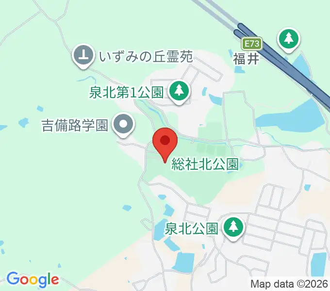 総社北公園陸上競技場の地図