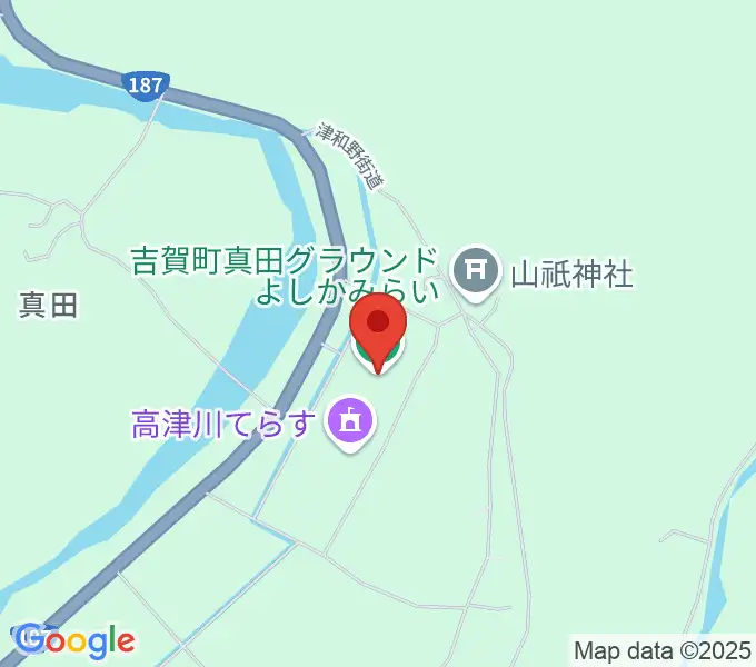 よしかみらい真田グラウンドの地図