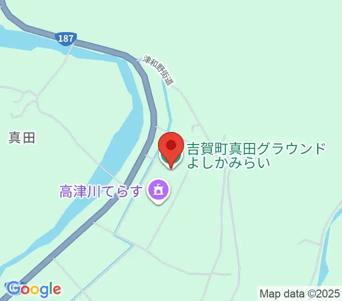 よしかみらい真田グラウンドの地図