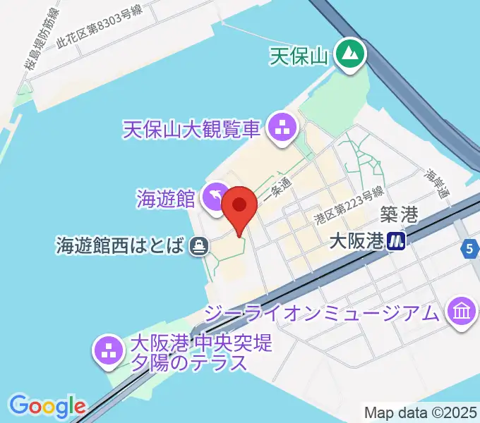 テンポハーバーシアターの地図