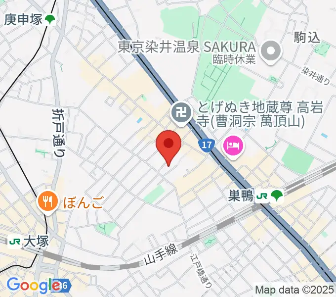 ホワイトロードスタジオの地図