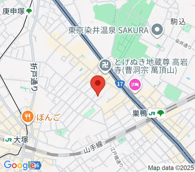 ホワイトロードスタジオの地図