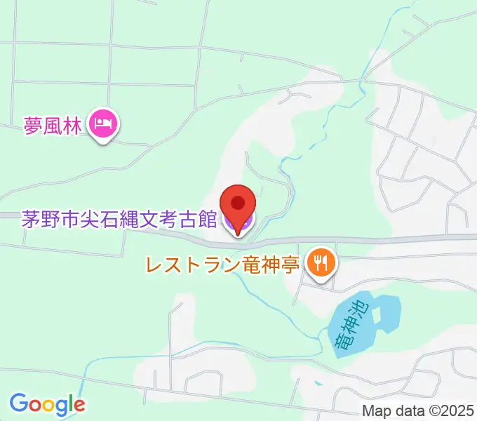 茅野市尖石縄文考古館の地図