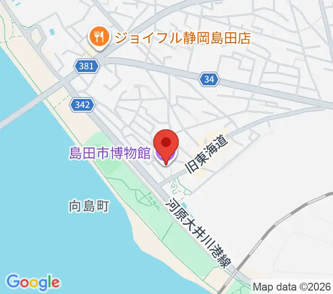 島田市博物館の地図