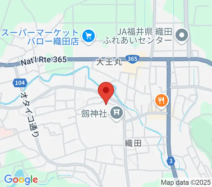 越前町織田文化歴史館の地図