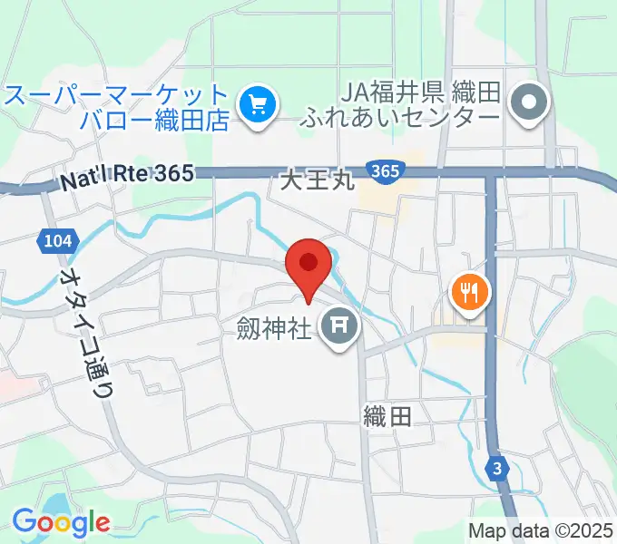 越前町織田文化歴史館の地図