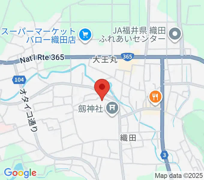 越前町織田文化歴史館の地図