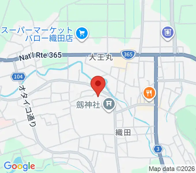 越前町織田文化歴史館の地図