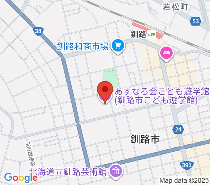 あすなろ会こども遊学館の地図