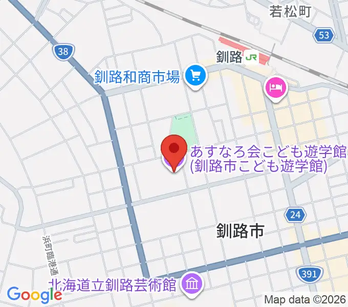 あすなろ会こども遊学館の地図