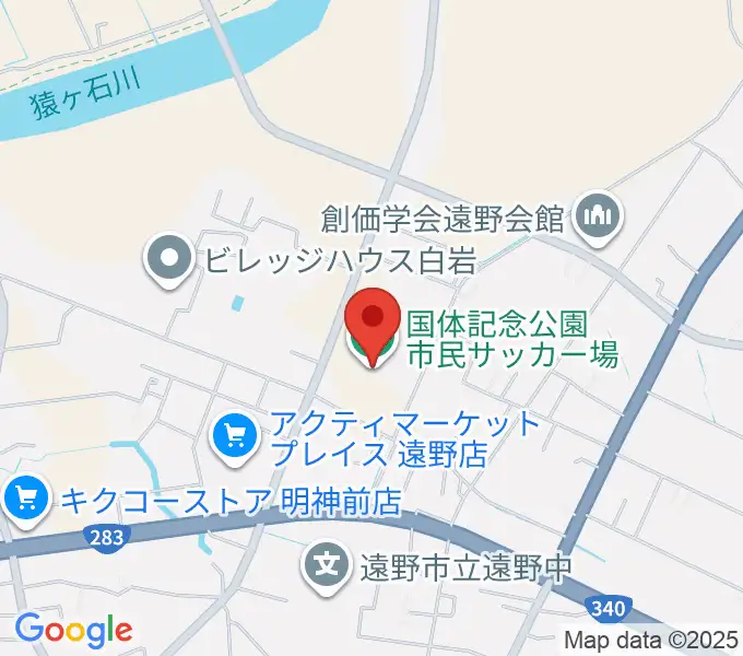 国体記念公園市民サッカー場の地図
