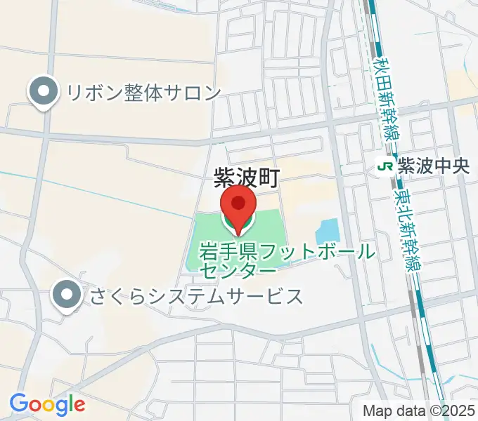 岩手県フットボールセンターの地図