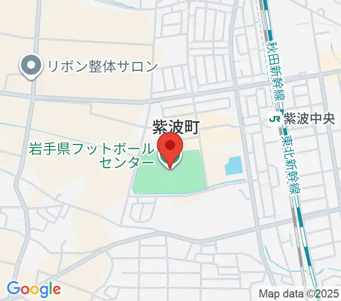岩手県フットボールセンターの地図