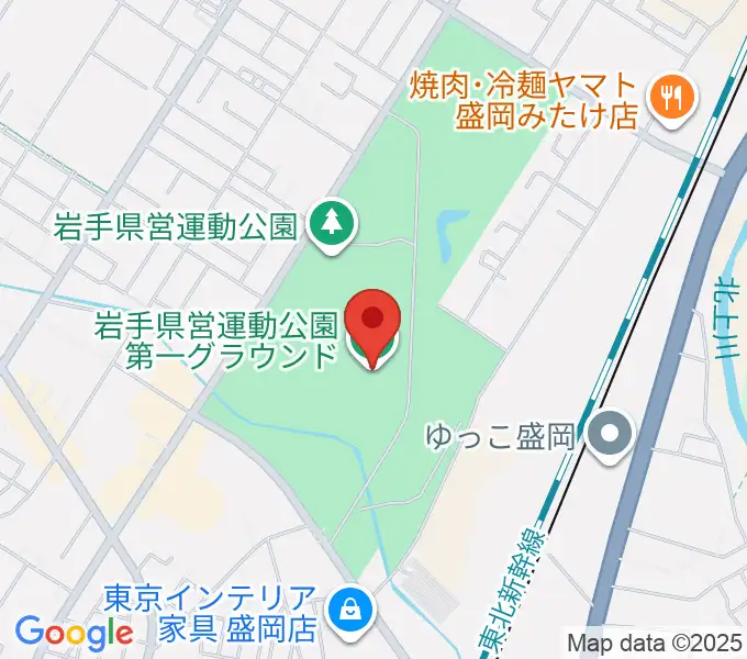 岩手県営運動公園グラウンドの地図