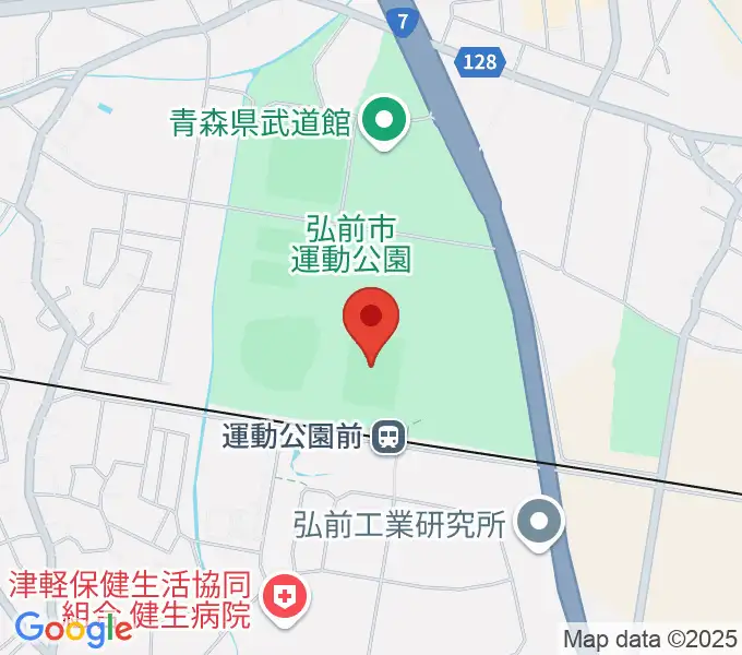 弘前市運動公園球技場の地図