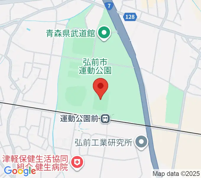 弘前市運動公園球技場の地図