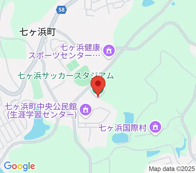 七ヶ浜サッカースタジアムの地図