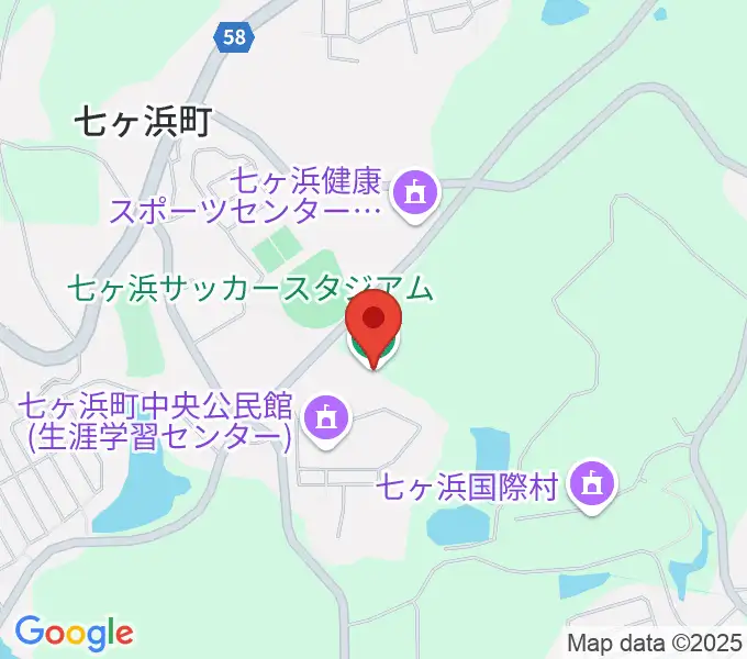 七ヶ浜サッカースタジアムの地図