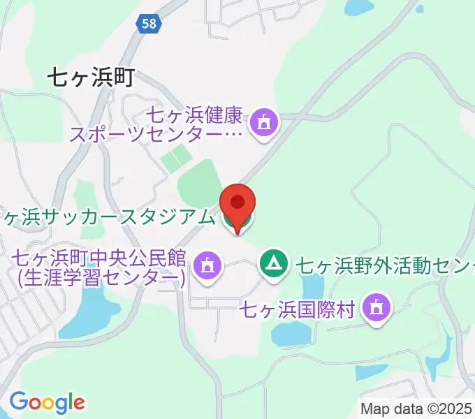 七ヶ浜サッカースタジアムの地図