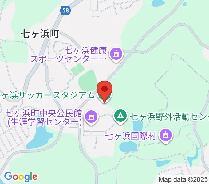 七ヶ浜サッカースタジアムの地図